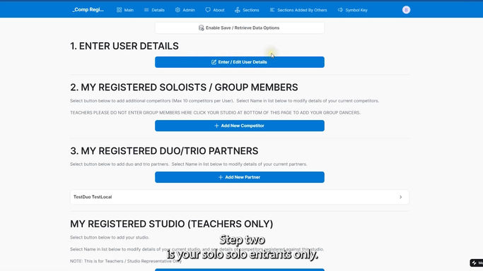 Pre-Registration + Add Performers - Tutorial